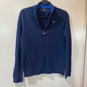 Vineyard Vines Boys Navy Zip-Up Sweater Size L